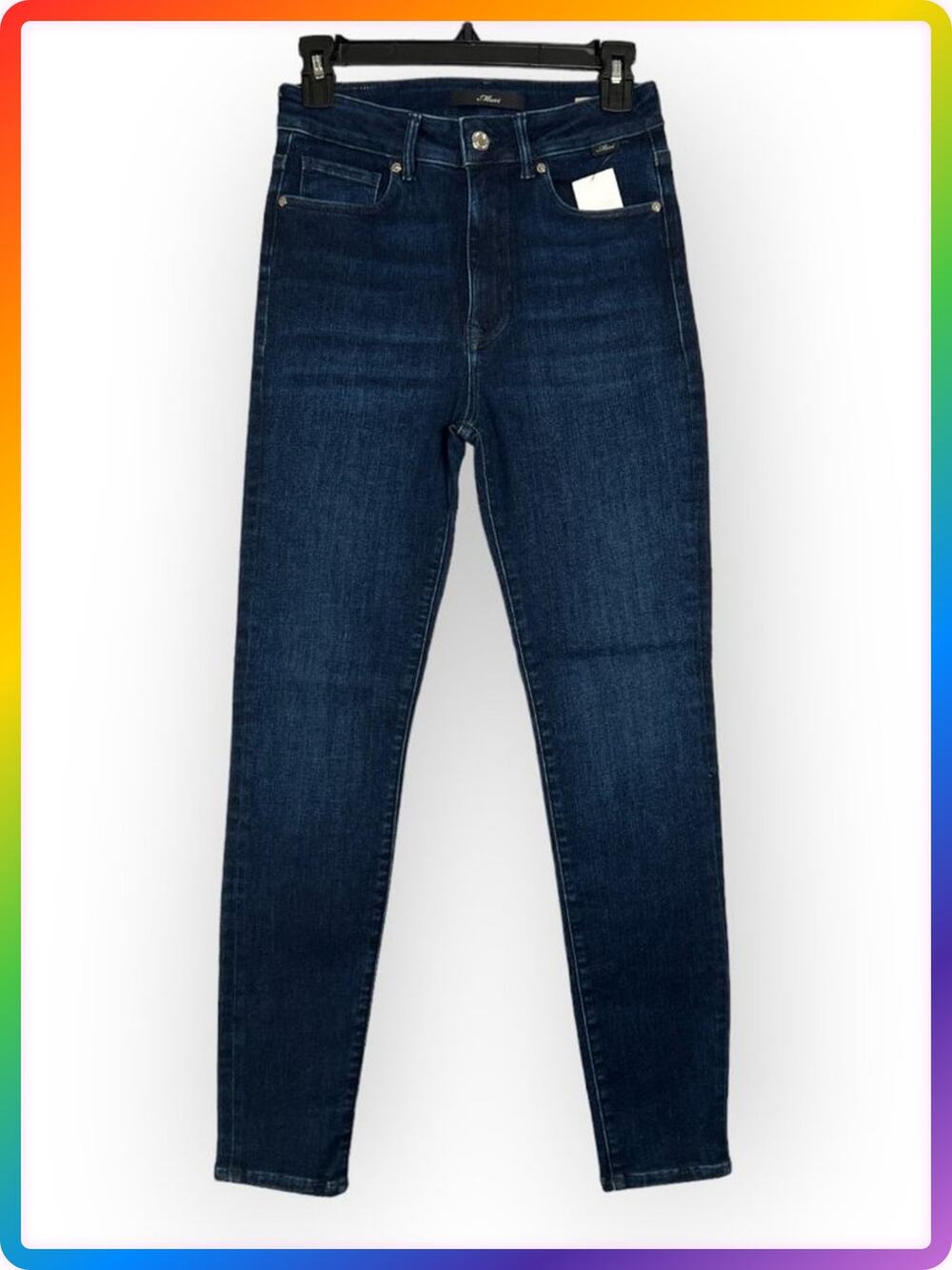 Mavi Scarlett Super High Rise Skinny Jeans SIZE 27x29 Dark Organic Stretch Denim